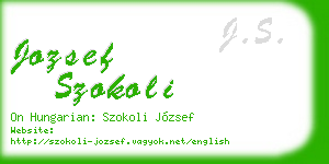 jozsef szokoli business card